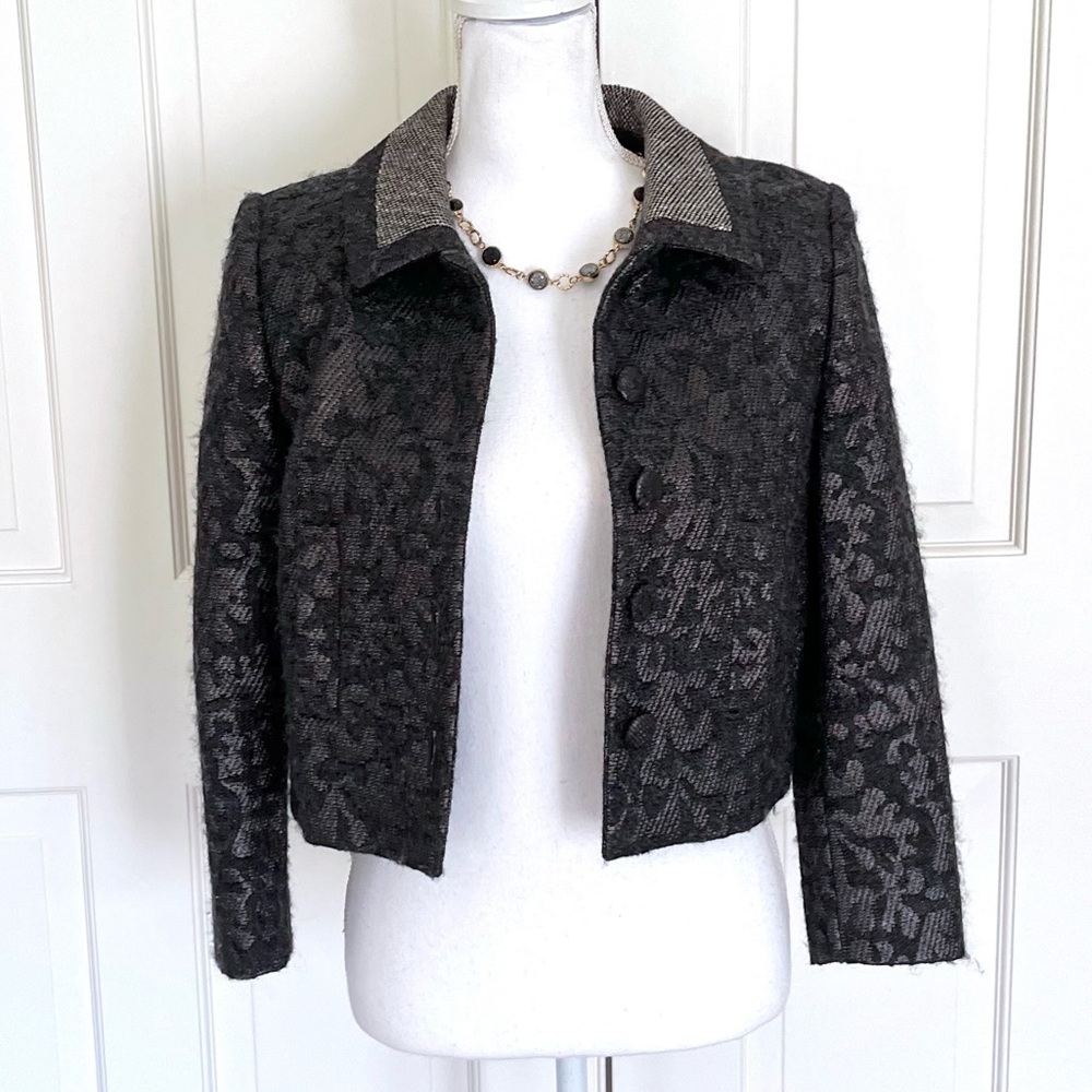 Proenza Schouler metallic gray cropped jacket